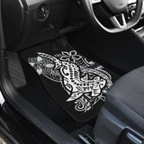 Amazing Black and White Hawaiian Polynesian Shark Tattoo Car Floor Mats 211405 - YourCarButBetter