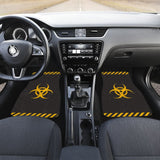 Amazing Black and Yellow Biohazard Car Floor Mats 211401 - YourCarButBetter