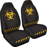 Amazing Black and Yellow Biohazard Car Seat Covers 211401 - YourCarButBetter