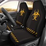 Amazing Black and Yellow Biohazard Car Seat Covers 211401 - YourCarButBetter