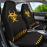 Amazing Black and Yellow Biohazard Car Seat Covers 211401 - YourCarButBetter