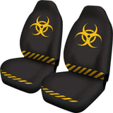 Amazing Black and Yellow Biohazard Car Seat Covers 211401 - YourCarButBetter
