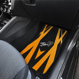 Amazing Black Orange Horse Mustang Custom Metallic Style Printed Car Floor Mats 211407 - YourCarButBetter