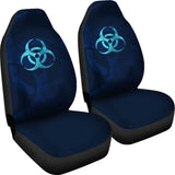 Amazing Blue Biohazard Car Seat Covers 211401 - YourCarButBetter