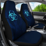 Amazing Blue Biohazard Car Seat Covers 211401 - YourCarButBetter