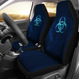 Amazing Blue Biohazard Car Seat Covers 211401 - YourCarButBetter