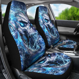 Amazing Blue Music Headphone Gothic Skull Car Seat Covers 211804 - YourCarButBetter