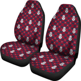 Amazing Blue Red Ugly Christmas Snowman Pattern Car Seat Covers 211903 - YourCarButBetter