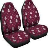 Amazing Blue Red Ugly Christmas Snowman Pattern Car Seat Covers 211903 - YourCarButBetter