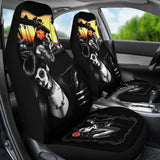 Amazing Couple Love Calavera Sugar Skull Style Car Seat Covers 211004 - YourCarButBetter