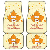 Amazing Easily Distracted By Cats And Autumn Gift Ideas Car Floor Mats 210205 - YourCarButBetter