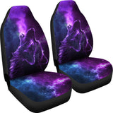 Amazing Galaxy Wolf And Cold Night Car Seat Covers 212203 - YourCarButBetter