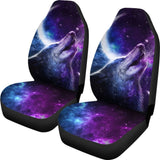 Amazing Galaxy Wolf And Moon Car Seat Covers 212203 - YourCarButBetter