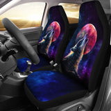 Amazing Galaxy Wolf And Red Moon Car Seat Covers 212203 - YourCarButBetter