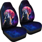 Amazing Galaxy Wolf And Red Moon Car Seat Covers 212203 - YourCarButBetter