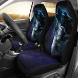 Amazing Galaxy Wolf And Star Car Seat Covers 212203 - YourCarButBetter