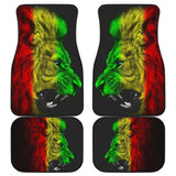 Amazing Gift Ideas Rasta Lion Roaring Car Floor Mats 211701 - YourCarButBetter
