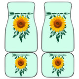 Amazing Gift Ideas Sunflower Native American Pattern Celeste Background Car Floor Mats 212204 - YourCarButBetter