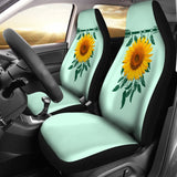 Amazing Gift Ideas Sunflower Native American Pattern Celeste Background Car Seat Covers 212204 - YourCarButBetter