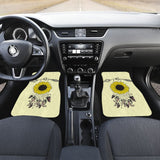 Amazing Gift Ideas Sunflower Native American Pattern Light Yellow Background Car Floor Mats 212204 - YourCarButBetter