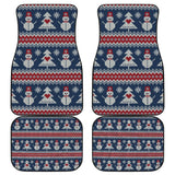 Amazing Gift Ideas Ugly Christmas Snowman Pattern Car Floor Mats 211903 - YourCarButBetter