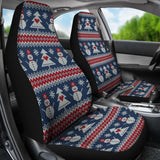 Amazing Gift Ideas Ugly Christmas Snowman Pattern Car Seat Covers 211903 - YourCarButBetter