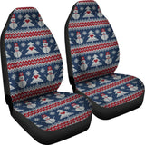 Amazing Gift Ideas Ugly Christmas Snowman Pattern Car Seat Covers 211903 - YourCarButBetter