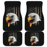 Amazing Green American Flag Custom Eagle Car Floor Mats 211803 - YourCarButBetter