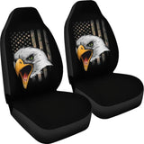Amazing Green American Flag Custom Eagle Car Seat Covers 211803 - YourCarButBetter