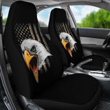 Amazing Green American Flag Custom Eagle Car Seat Covers 211803 - YourCarButBetter