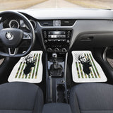 Amazing Green American Flag Deer Hunting Car Floor Mats 211803 - YourCarButBetter