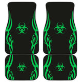 Amazing Green Biohazard Car Floor Mats 211401 - YourCarButBetter