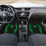 Amazing Green Biohazard Car Floor Mats 211401 - YourCarButBetter