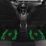 Amazing Green Biohazard Car Floor Mats 211401 - YourCarButBetter