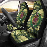 Amazing Green Camouflage Omega Psi Phi Car Seat Covers 211706 - YourCarButBetter