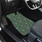 Amazing Green Ugly Christmas Snowman Pattern Car Floor Mats 211903 - YourCarButBetter