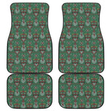 Amazing Green Ugly Christmas Snowman Pattern Car Floor Mats 211903 - YourCarButBetter
