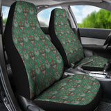 Amazing Green Ugly Christmas Snowman Pattern Car Seat Covers 211903 - YourCarButBetter