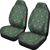Amazing Green Ugly Christmas Snowman Pattern Car Seat Covers 211903 - YourCarButBetter