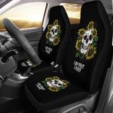 Amazing I Do What I Want Skull Sunflower Car Seat Covers 212004 - YourCarButBetter