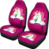 Amazing LGBT Unicorn Pink Themed Car Seats Covers 211204 - YourCarButBetter