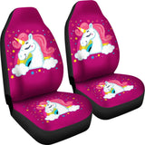 Amazing LGBT Unicorn Pink Themed Car Seats Covers 211204 - YourCarButBetter