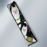 Amazing Llama Chalky Style Black Flowers Car Auto Sun Shades 211001 - YourCarButBetter