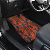 Amazing Orange Camouflage Car Floor Mats 210807 - YourCarButBetter
