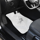 Amazing Shine Silver Horse Mustang Custom Metallic Style Printed Car Floor Mats 211407 - YourCarButBetter