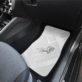 Amazing Shine Silver Horse Mustang Custom Metallic Style Printed Car Floor Mats 211407 - YourCarButBetter