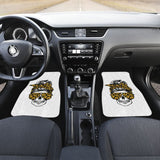 Amazing Skulls With Glasses And Bandana Sunflower Car Floor Mats 212101 - YourCarButBetter