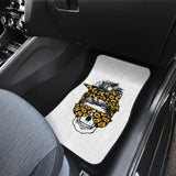Amazing Skulls With Glasses And Bandana Sunflower Car Floor Mats 212101 - YourCarButBetter