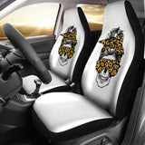 Amazing Skulls With Glasses And Bandana Sunflower Car Seat Covers 212101 - YourCarButBetter