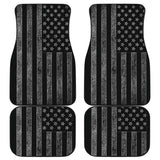 Amazing Thin Gray Line American Flag Car Floor Mats 212703 - YourCarButBetter